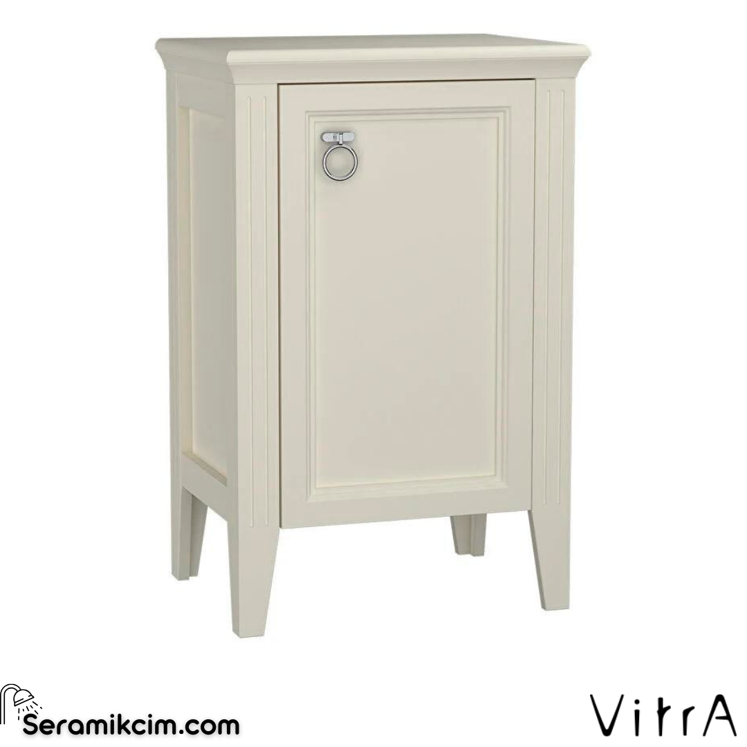 Vitra Valarte Orta Ünite, 55 Cm, Krom Kulplu, Mat Fildişi, Sağ