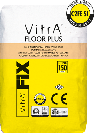 VitrAFix Floor Plus Gri C2FE S1 Sınıf 20 kg Flex Seramik Yapıştırıcı