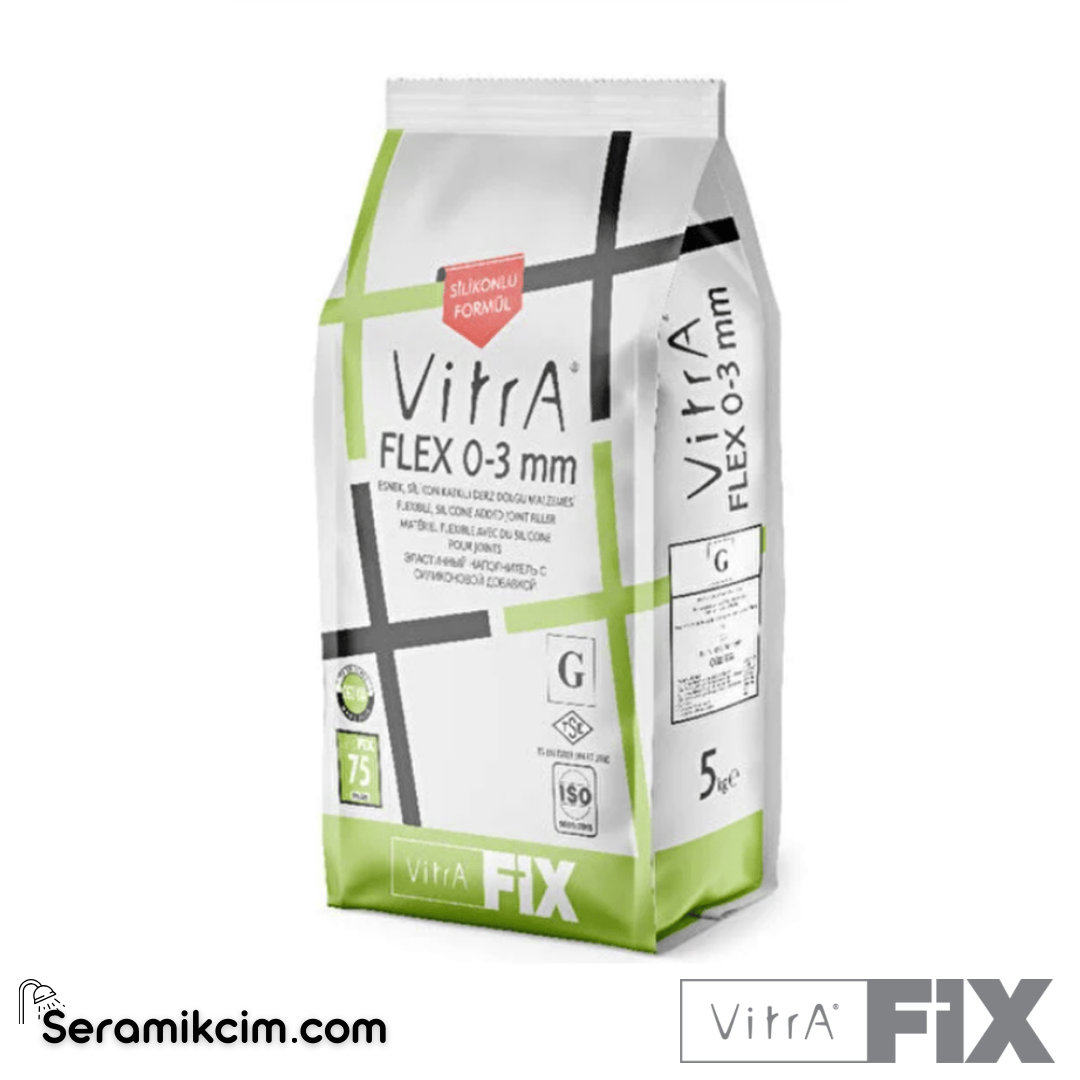 VitrAFix Kül Gri Flex 0-3 mm CG2 WA 5 kg Derz Dolgu - F24301705