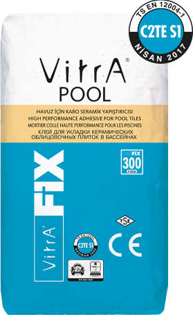 VitrAFix Pool Beyaz C2TE S1 Sınıf 25 kg Flex Seramik Yapıştırıcı