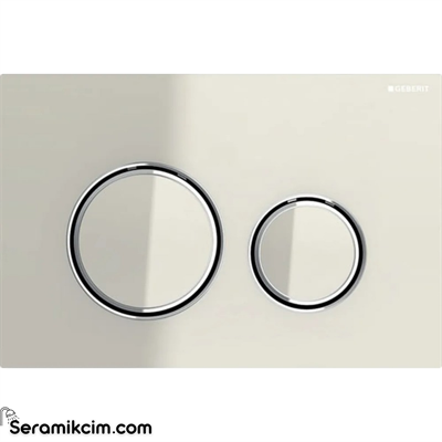 Geberit Sigma21 Kumanda Paneli Çift Basmalı Kum Grisi Cam / Krom