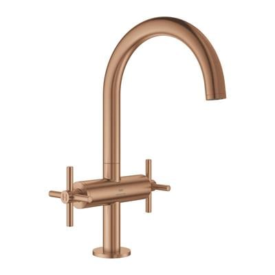 Grohe Atrio Çanak Lavabo Bataryası (L-Boy), Fırçalı Bakır 21144DL0