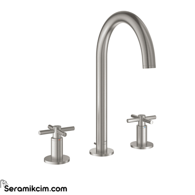 Grohe Atrio New Lavabo Bataryası 3 Delikli Paslanmaz Çelik 20643DC0