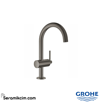 Grohe Atrio Yüksek Lavabo Bataryası, Fırçalı Sert Grafit - 32042AL3 - 32042AL3