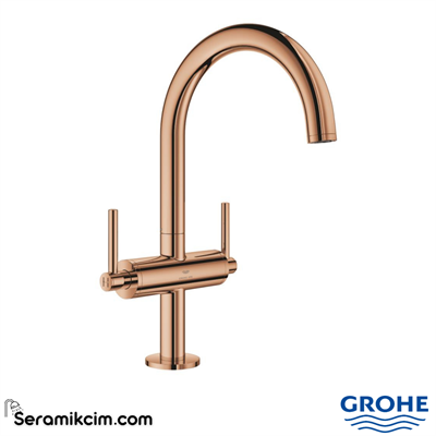 Grohe Atrio Yüksek Lavabo Bataryası (L-Boy), Parlak Bakır 21145DA0 - 21145DA0