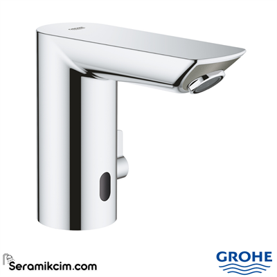 Grohe Bau Cosmopolitan E Fotoselli Lavabo Bataryası (Pilli, Çift Su Girişli) Krom 36451000 - 36451000
