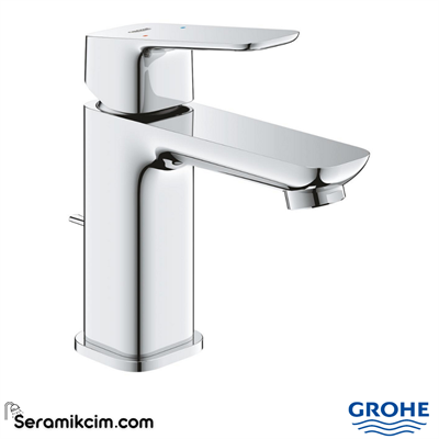 Grohe Cubeo Lavabo Bataryası, S-Boy (Sifon Kumandalı) Krom 1016940000 - 1016940000