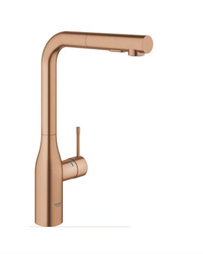 Grohe Essence Spiralli Eviye Bataryası, 2 Akışlı, Fırçalı Bakır 30504DL0