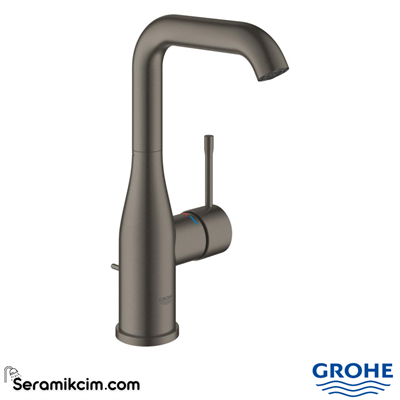 Grohe Essence Yüksek Lavabo Bataryası, Sifon Kumandalı, Fırçalı Sert Grafit 24174AL1 - 24174AL1
