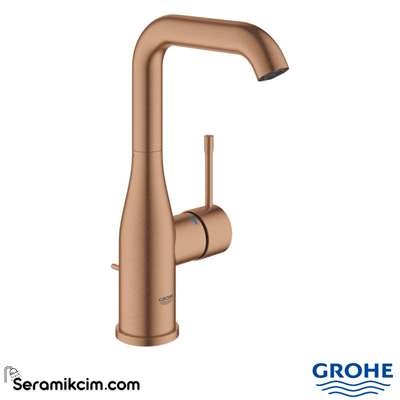 Grohe Essence Yüksek Lavabo Bataryası, Sifon Kumandalı, Fırçalı Bakır 24174DL1 - 24174DL1