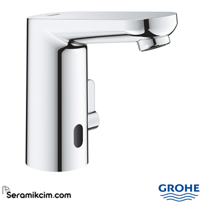 Grohe Eurosmart Cosmopolitan E Fotoselli Lavabo Bataryası (Çift Su Girişli, Pilli, Sıcak Soğuk Su Ayarlı) Krom 36327002 - 36327002