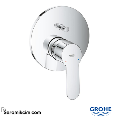 Grohe Eurostyle Cosmopolitan Ankastre Banyo Duş Bataryası (Sıva Üstü Grubu), 2 Yollu Krom 24052002 - 24052002