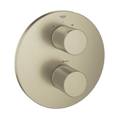 Grohe Grohtherm 3000 C Termostatik Ankastre Banyo/Duş Bataryası (Sıva Üstü Grubu), 2 Yollu, Fırçalı Nikel 19468EN0