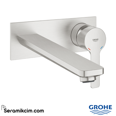 Grohe Lineare İki Delikli Ankastre Lavabo Bataryası (Sıva Üstü Grubu), Paslanmaz Çelik 23444DC1