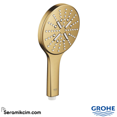 Grohe RainShower SmartActive 130 El Duşu, 3 Akışlı, Fırçalı Altın 26574GN0 - 26574GN0