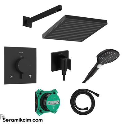 Hansgrohe Ecostat Comfort Ankastre Banyo Bataryası Set Mat Siyah