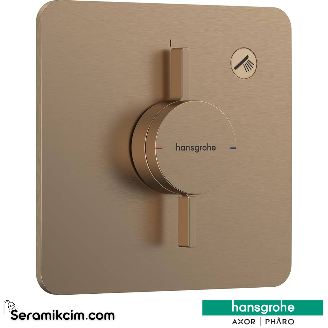 Hansgrohe Duoturn Q Ankastre Banyo Bataryası 1 Çıkış Mat Bronz 75614140