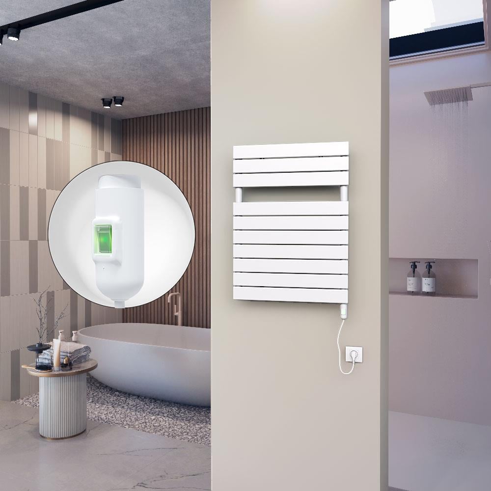10H Elektrikli Havlupan 600x810 Beyaz (On/Off Düğmeli) 600 Watt