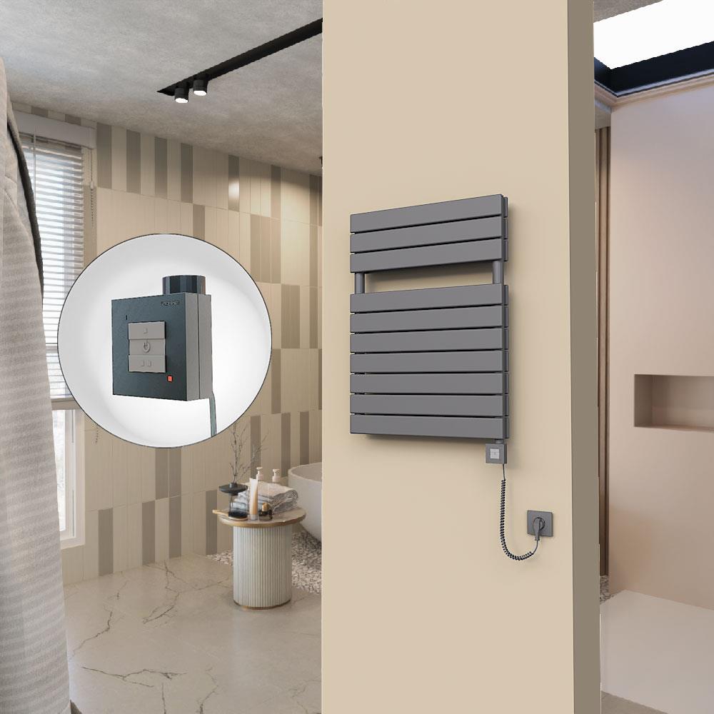 20H Elektrikli Havlupan 600x810 Antrasit Ktx1 1000 Watt Spiral Kablolu