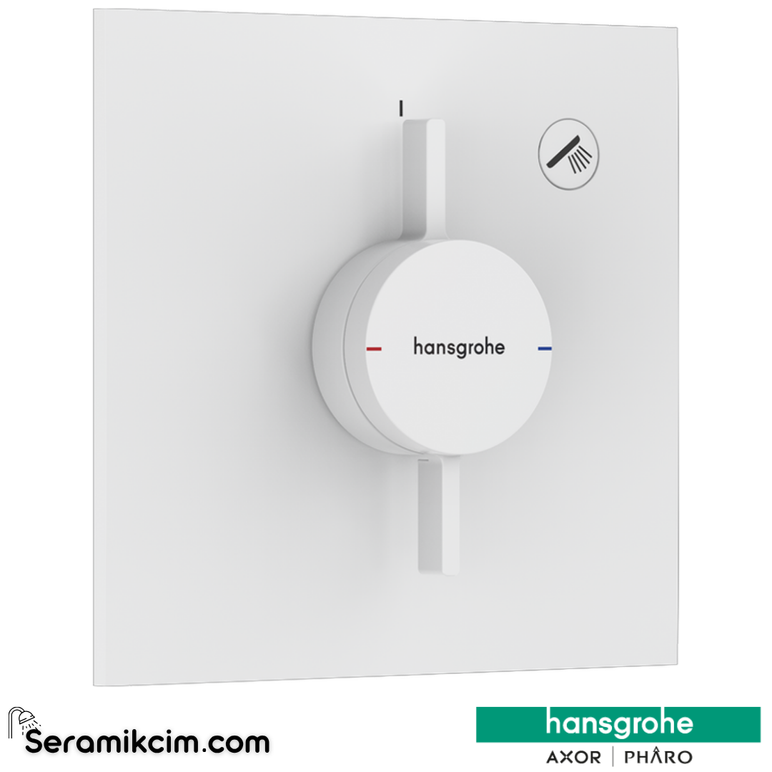 Hansgrohe Duoturn E Ankastre Banyo Bataryası 1 Çıkış Mat Beyaz 75617700