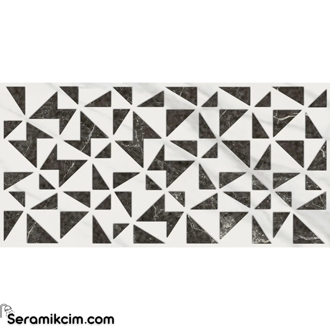 30X60D Marmori Calacatta Beyaz  3DDekor Parlak 7.5mm Nr