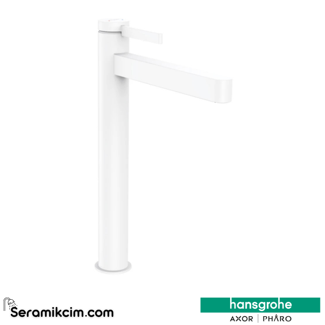 Hansgrohe Finoris Çanak Lavabo Bataryası 260 Bas-Aç Gider Seti İle Mat Beyaz 76070700