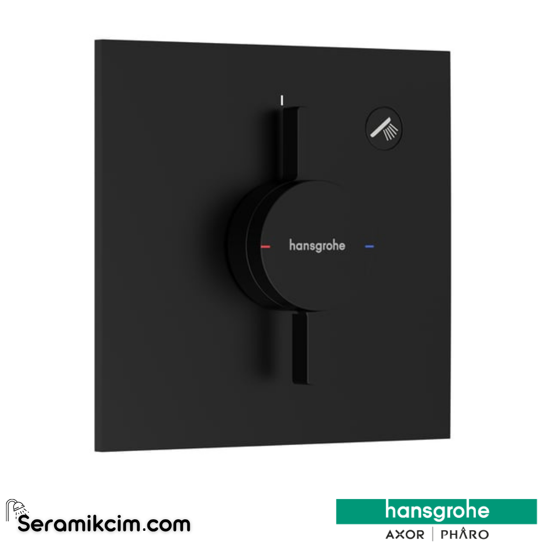 Hansgrohe Duoturn E Ankastre Banyo Bataryası 1 Çıkış Mat Siyah 75617670