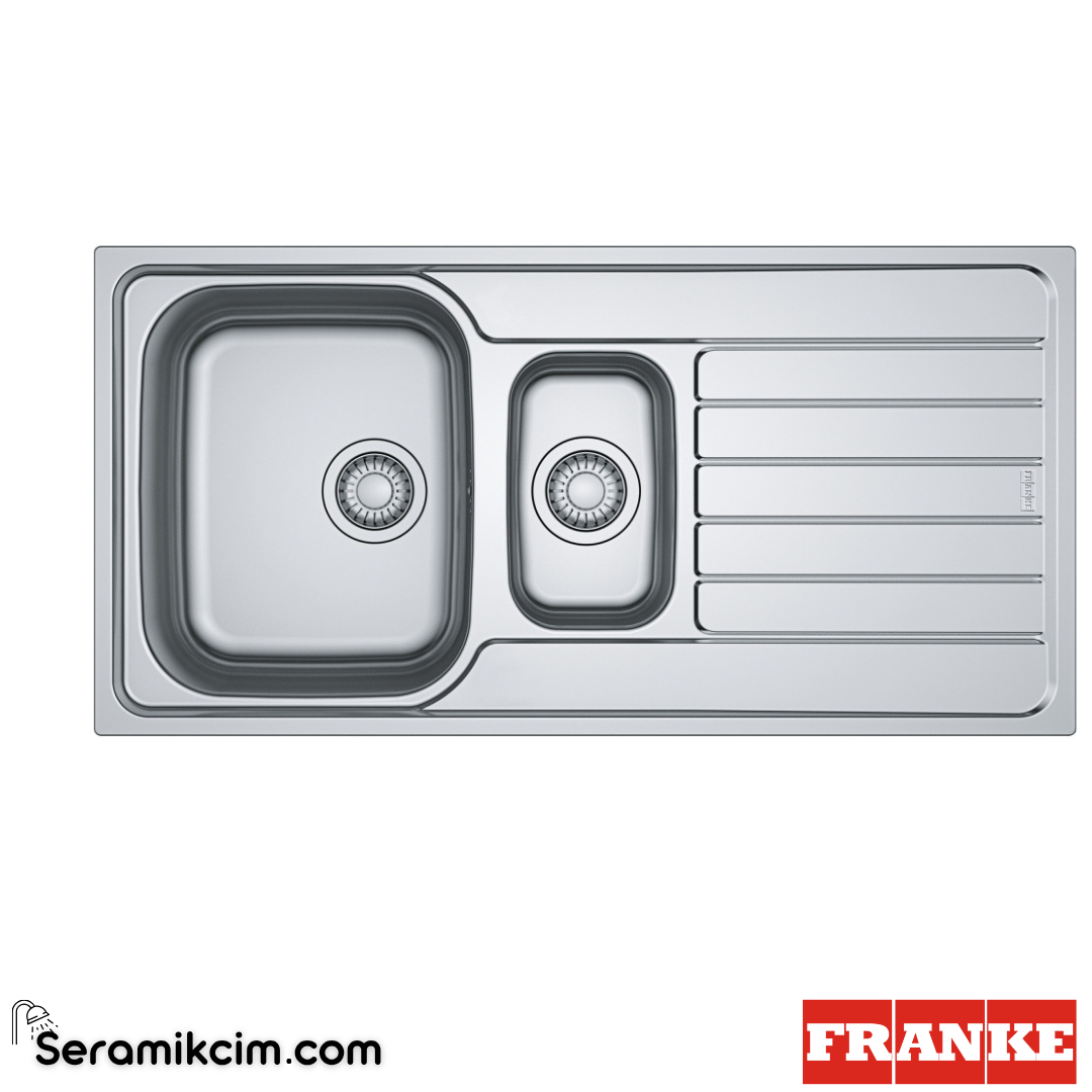 Franke Spark SKX 651 SAĞ Tezgahüstü 1 Gözlü Sağ Damlalıklı 1000x500mm Paslanmaz Çelik Eviye İnox 101.0712.368