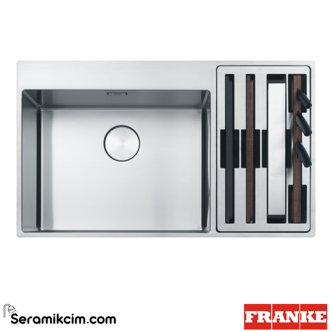 Franke Box Center BWX 220-54-27 Tezgahüstü-Tezgaha Sıfır Dikdörtgen 860x510mm Paslanmaz Çelik Eviye İnox 127.0543.036