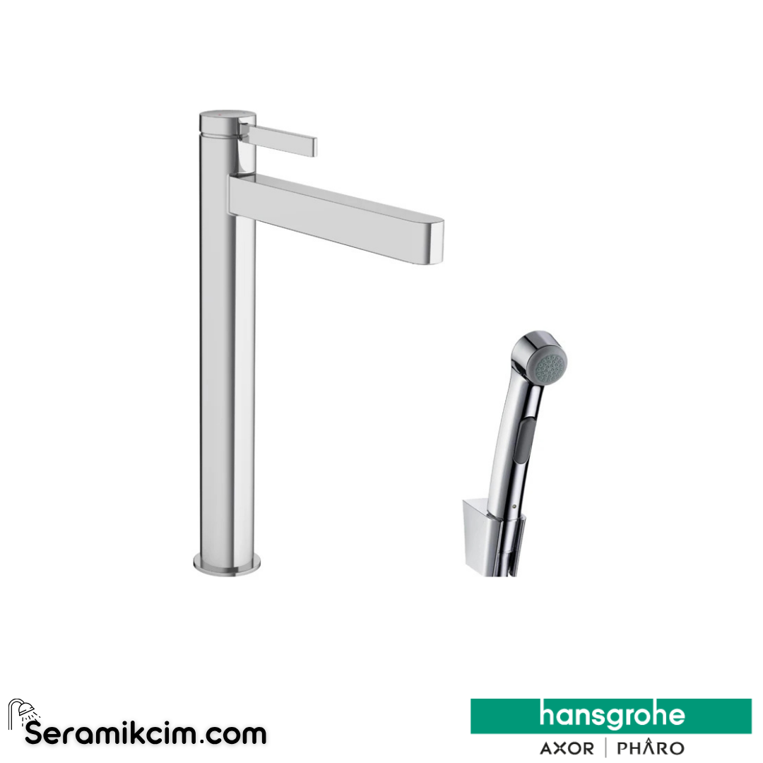 Hansgrohe Finoris Lavabo Bataryası 260Bidette El Duşu Ve 160 Cm Duş Hortumu İle Krom 76220000