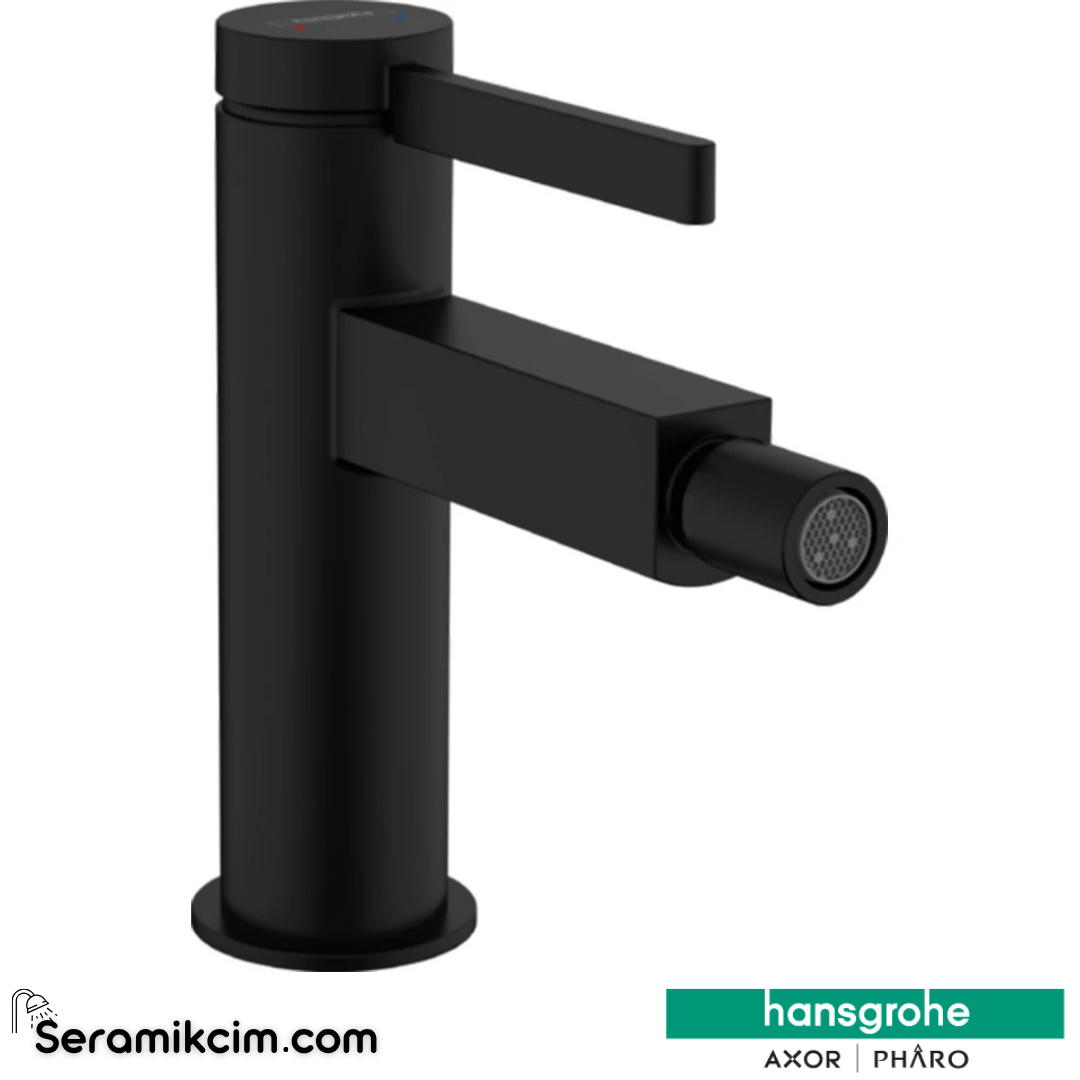 Hansgrohe Finoris Bide Bataryası Bas-Aç Gider Seti İle Mat Siyah 76200670