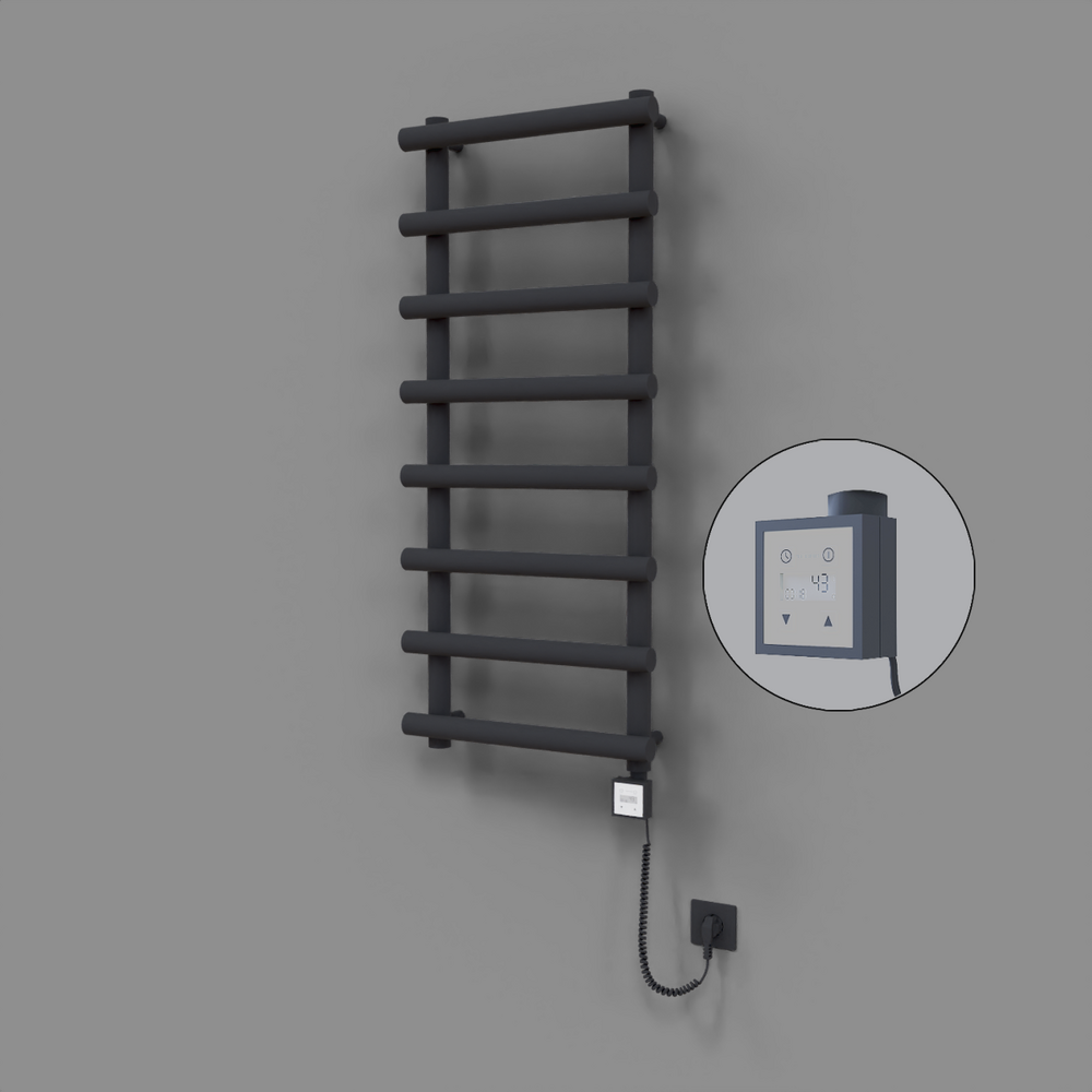 Amazon Dekoratif Elektrikli Havlupan 500x1150 Koyu Antrasit (KTX3 Termostat) 600W Spiral Kablolu
