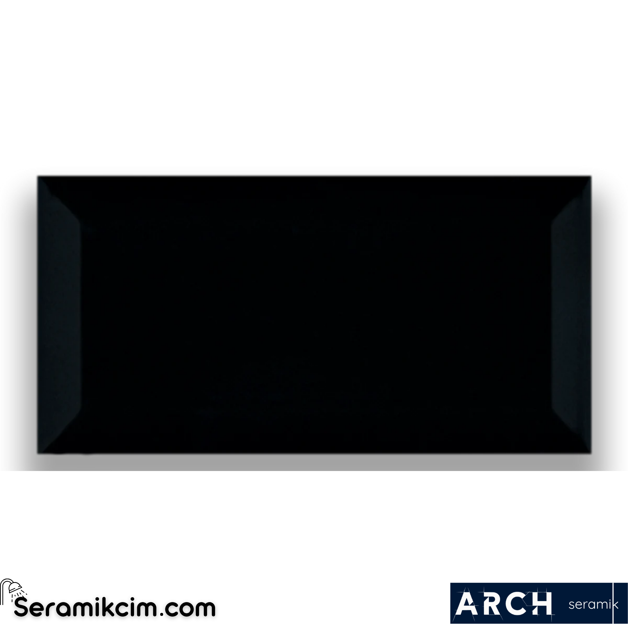 Arch Seramik 10x20 cm Black Metro Matt