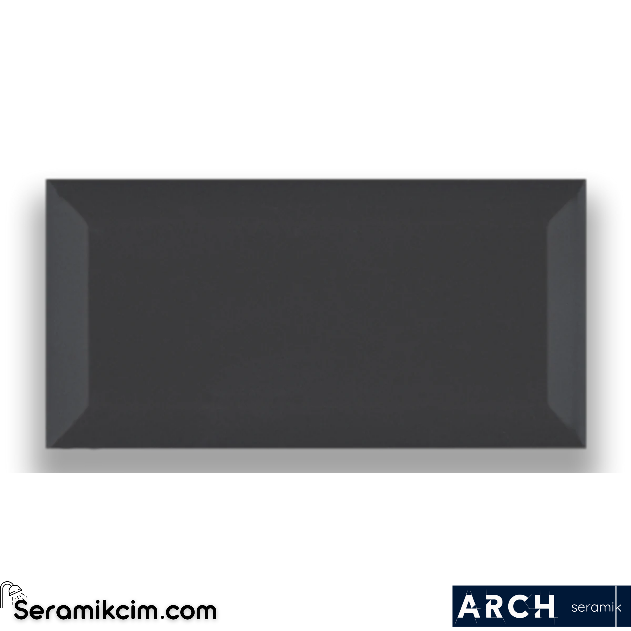 Arch Seramik 10x20 cm Dark Grey Metro Glossy