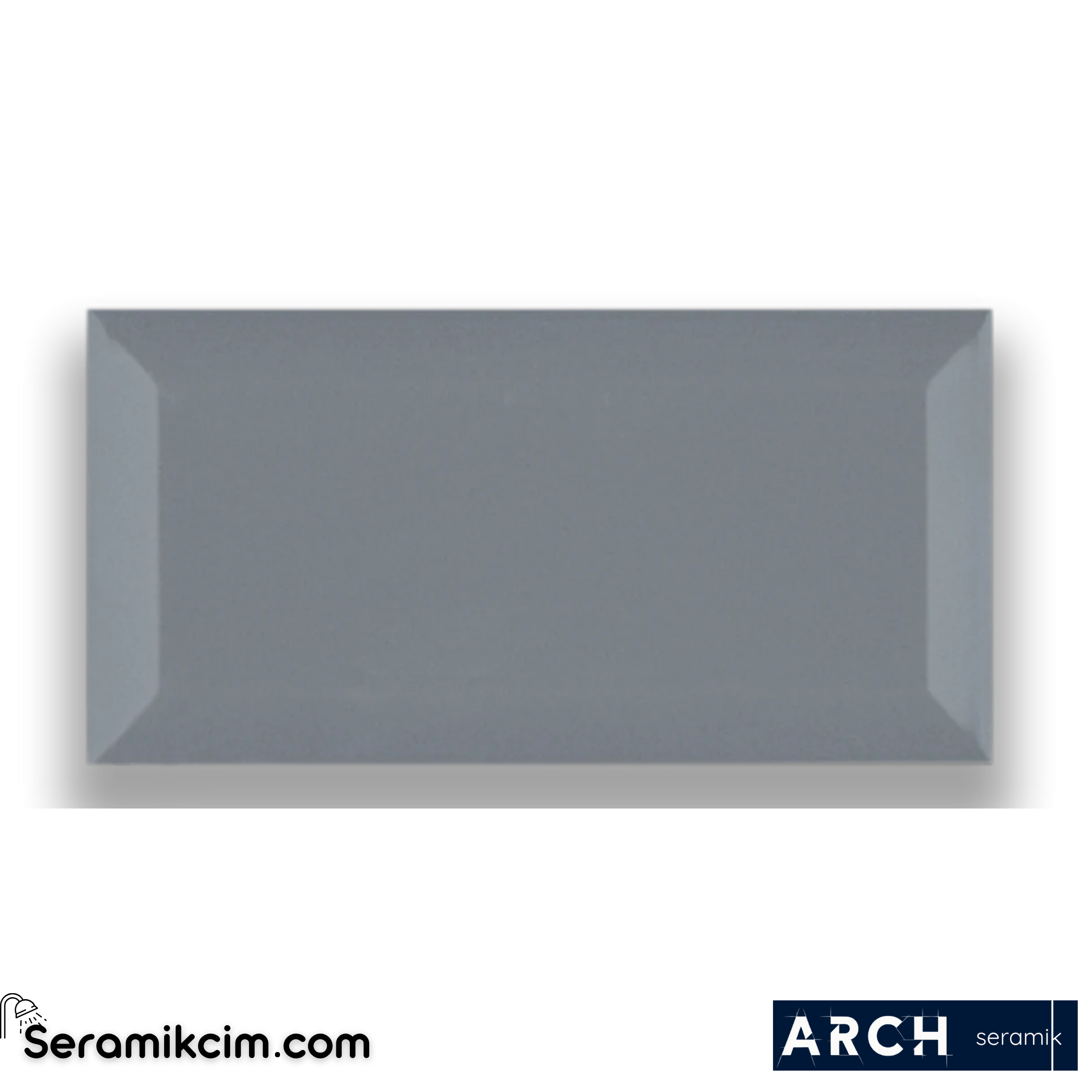 Arch Seramik 10x20 cm Grey Metro Glossy