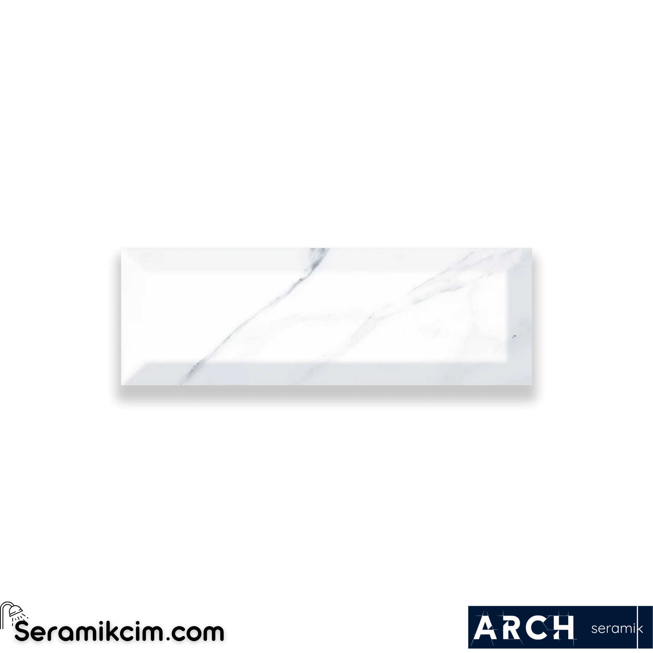 Arch Seramik 10x30 cm Carrara Metro Matt