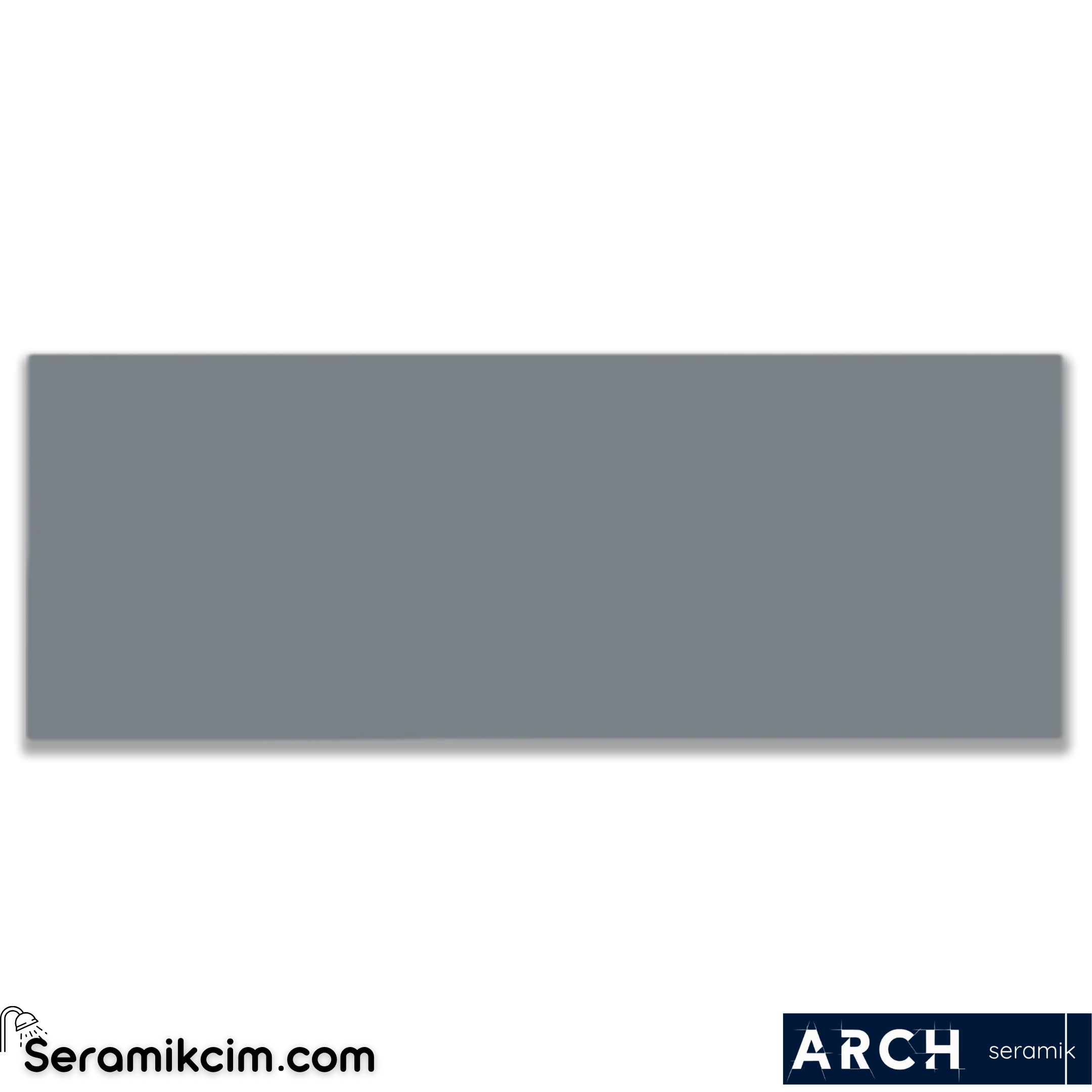 Arch Seramik 10x30 cm Grey Flat Matt