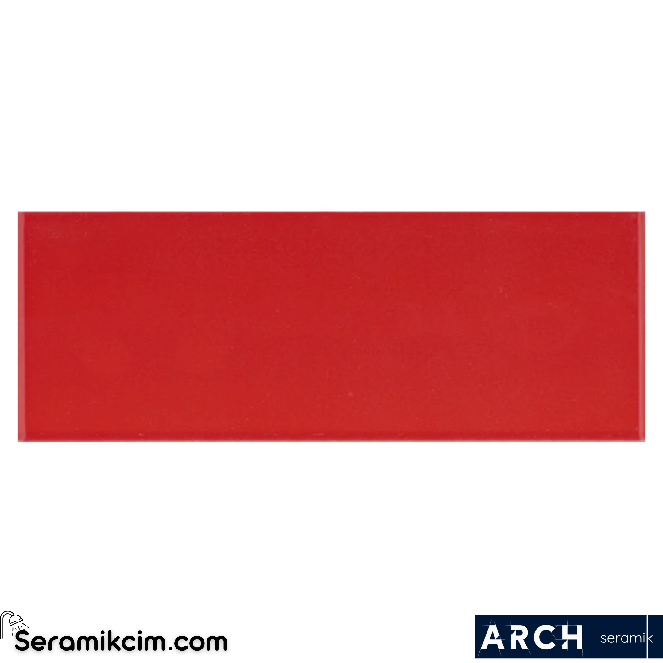 Arch Seramik 10x30 cm Red Flat Matt