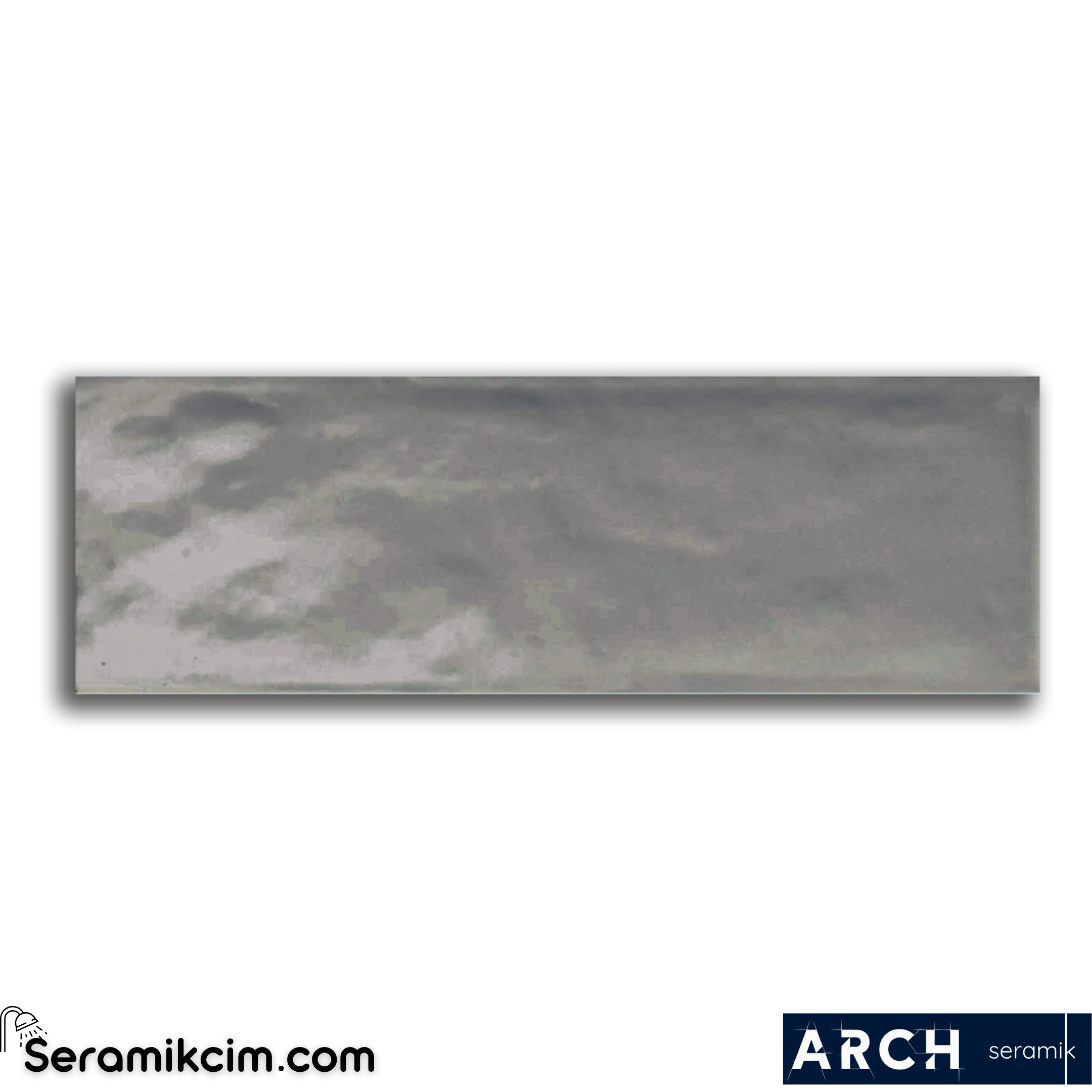 Arch Seramik 10x30 cm Smoke Bumpy Glossy
