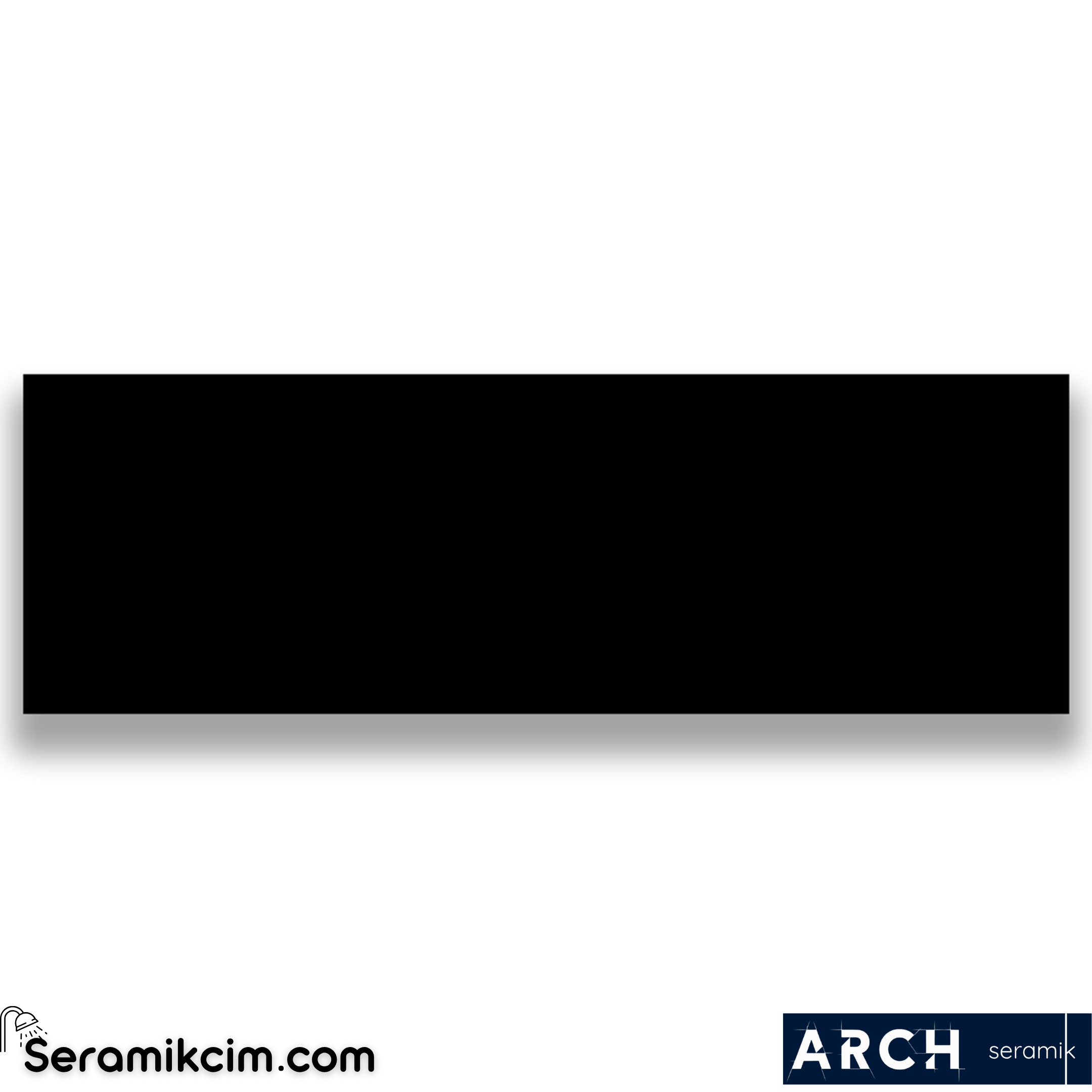 Arch Seramik 10x40 cm Black Flat Matt