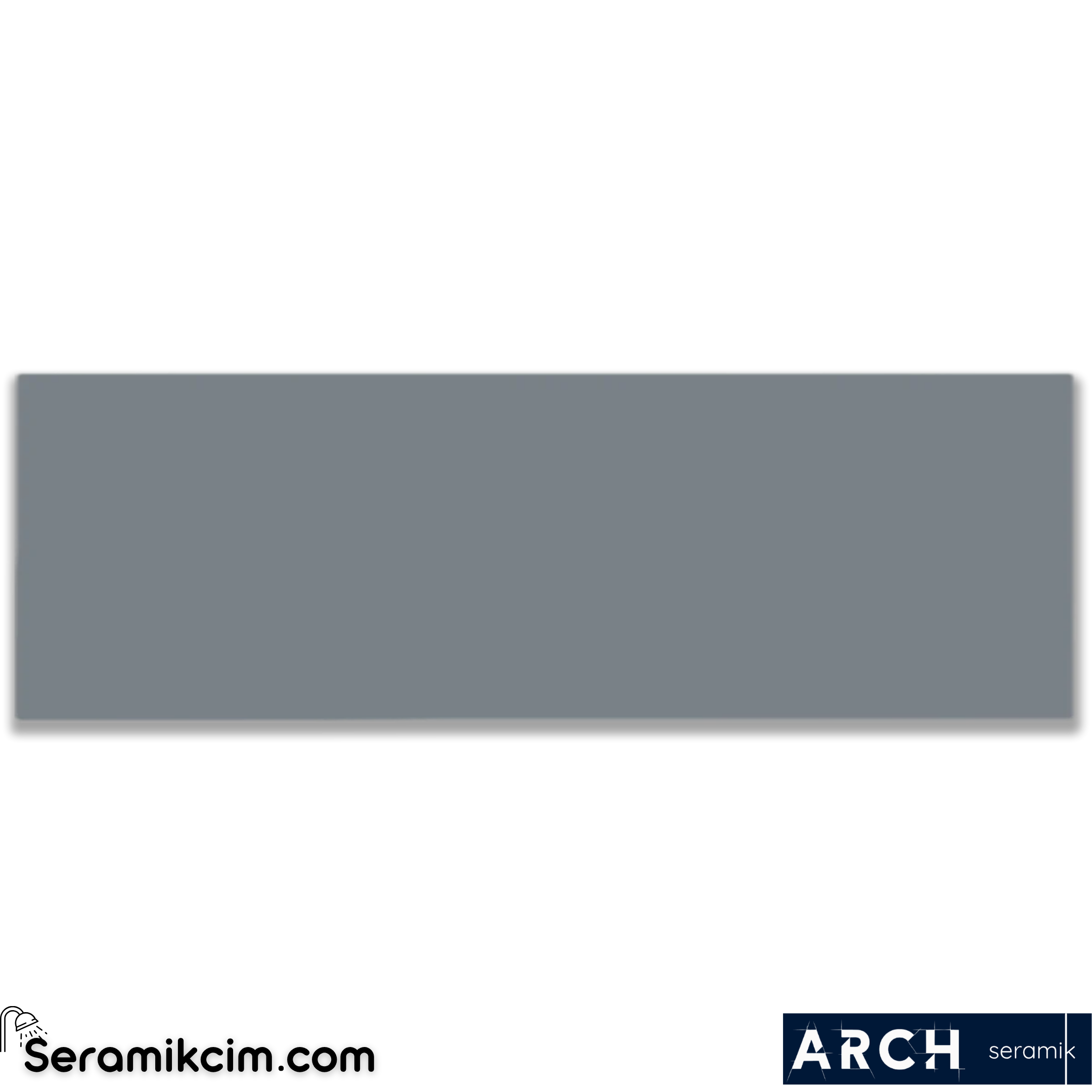 Arch Seramik 10x40 cm Grey Flat Matt