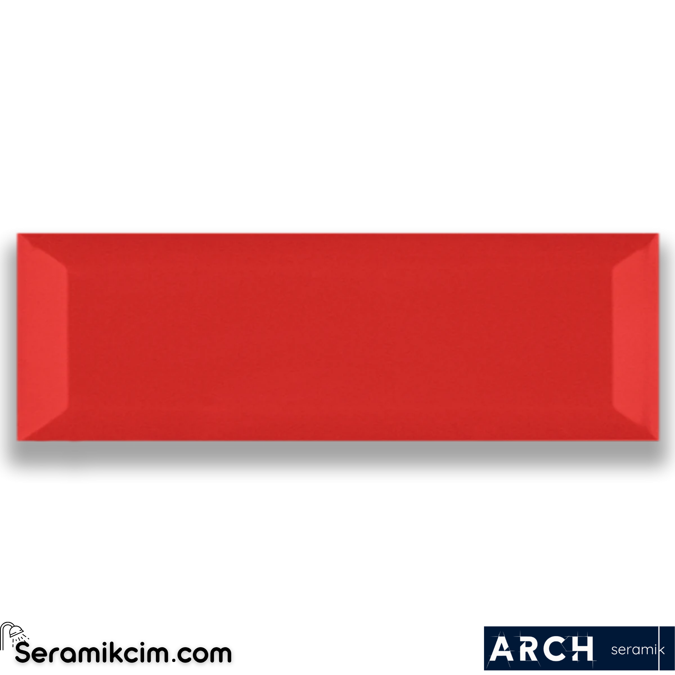 Arch Seramik 10x40 cm Red Metro Glossy