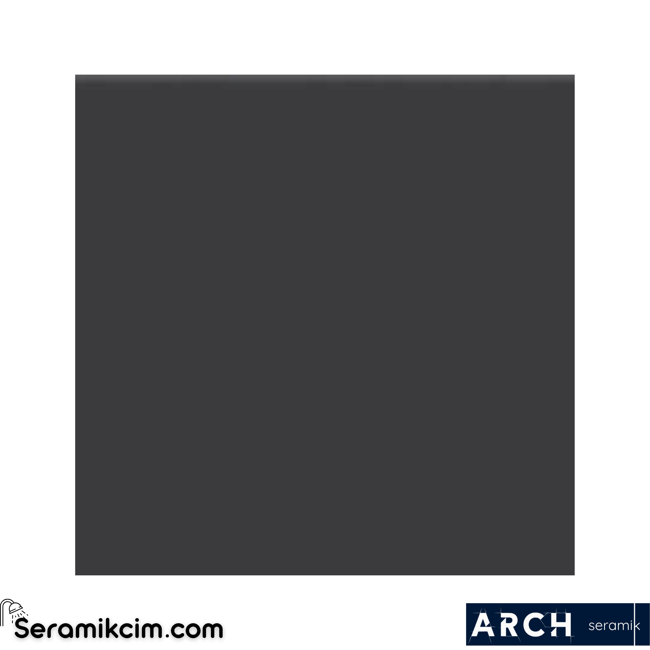 Arch Seramik 15x15 cm Dark Grey Flat Matt