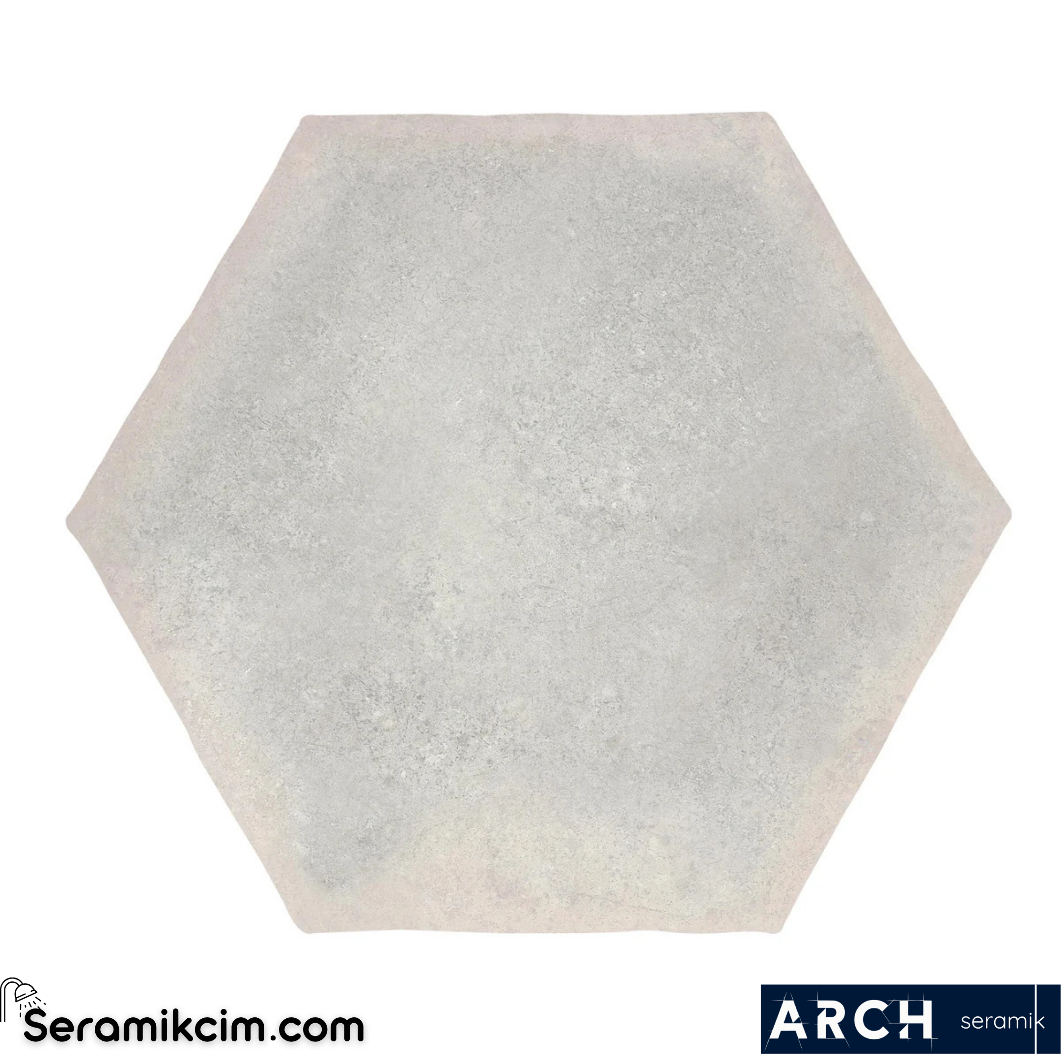 Arch Seramik 15x17,5 cm Antic Hexagon Off White Glossy