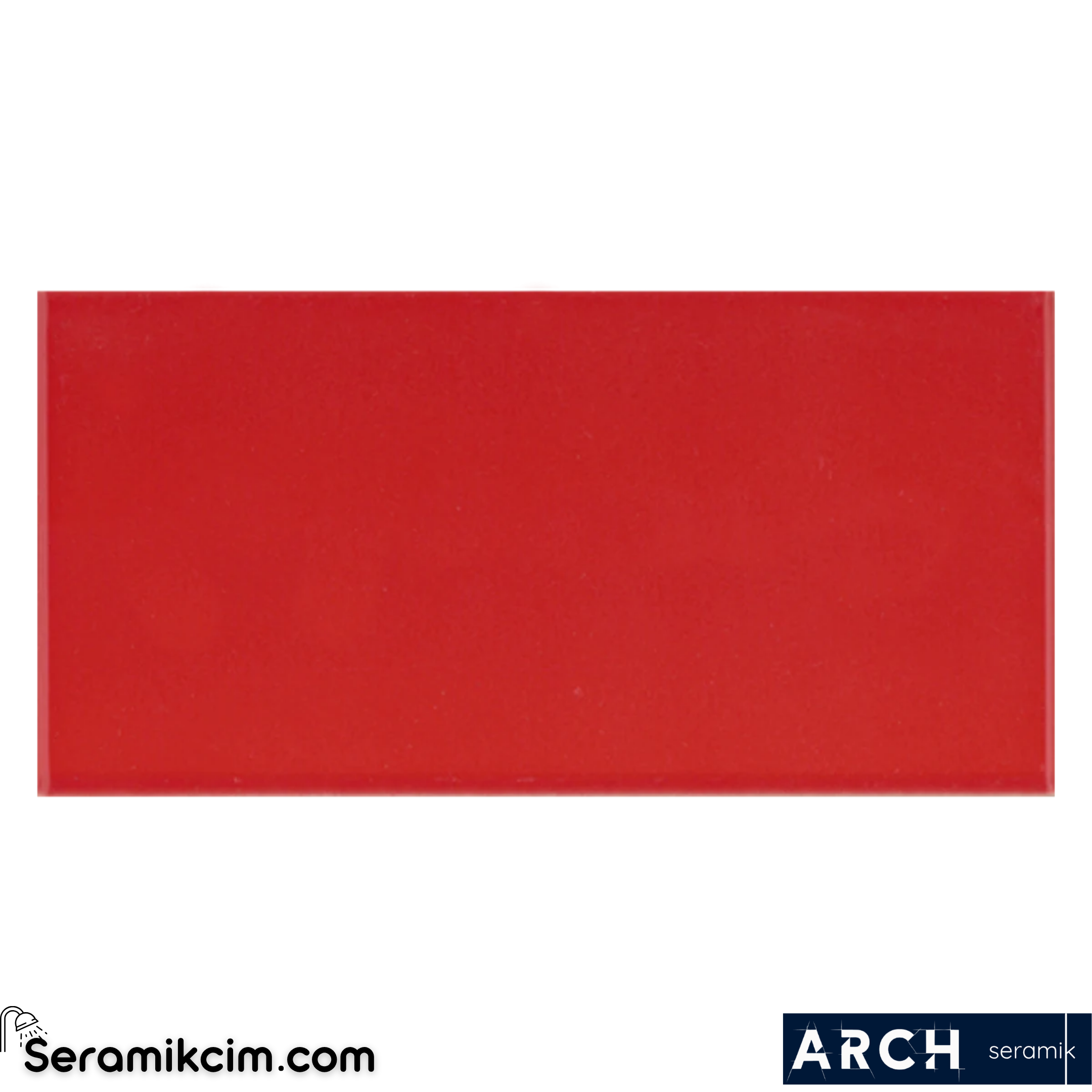 Arch Seramik 7,5x15 cm Red Flat Matt