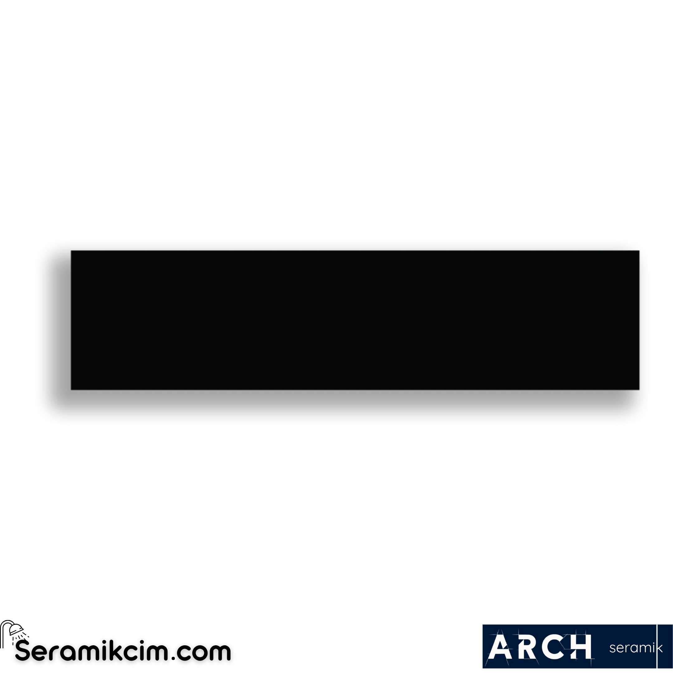 Arch Seramik 7,5x30 cm Black Flat Matt
