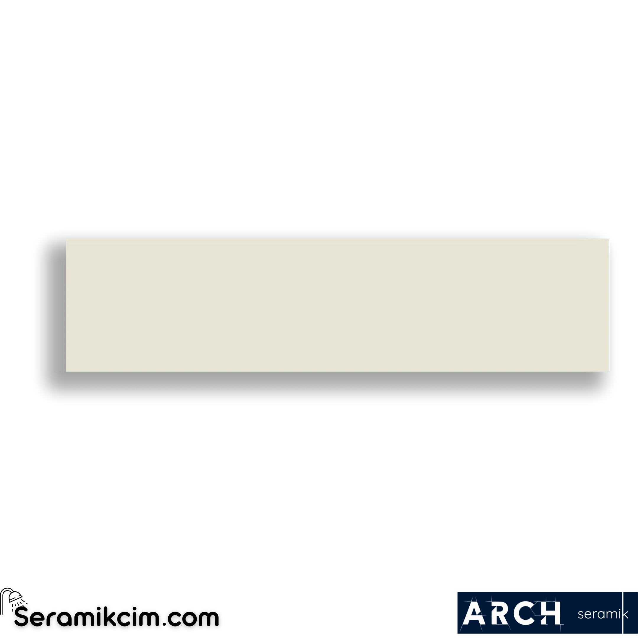 Arch Seramik 7,5x30 cm Cream Flat Matt