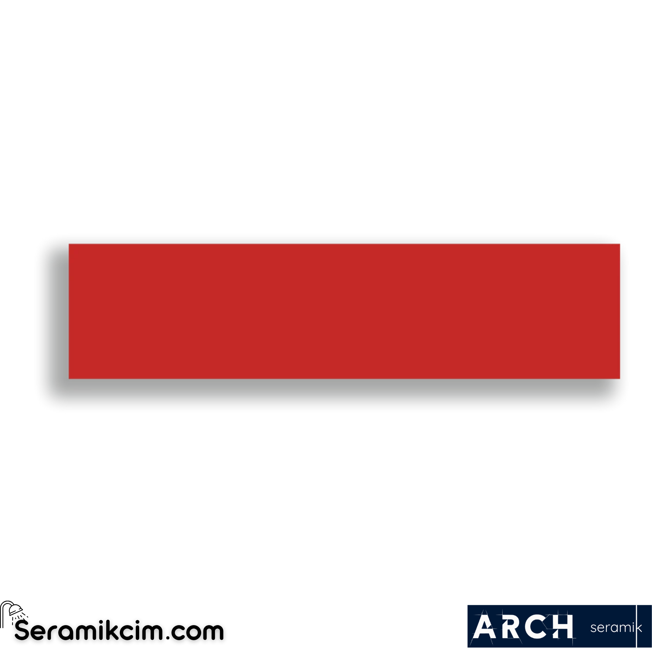 Arch Seramik 7,5x30 cm Red Flat Glossy