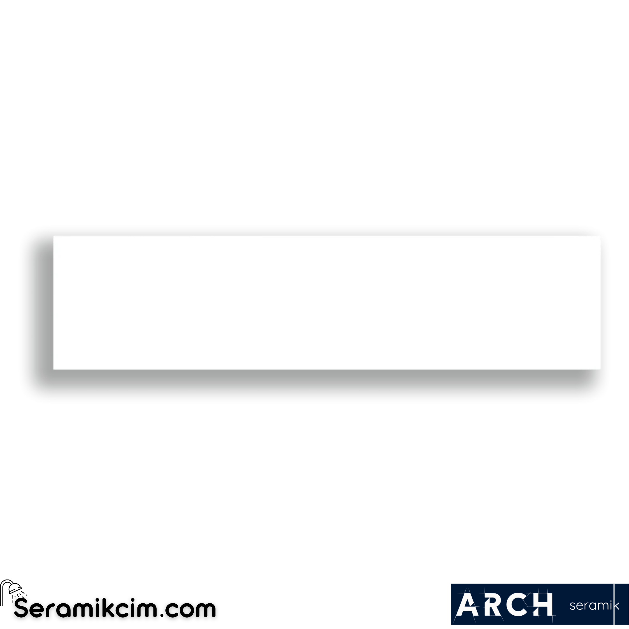 Arch Seramik 7,5x30 cm White Flat Matt