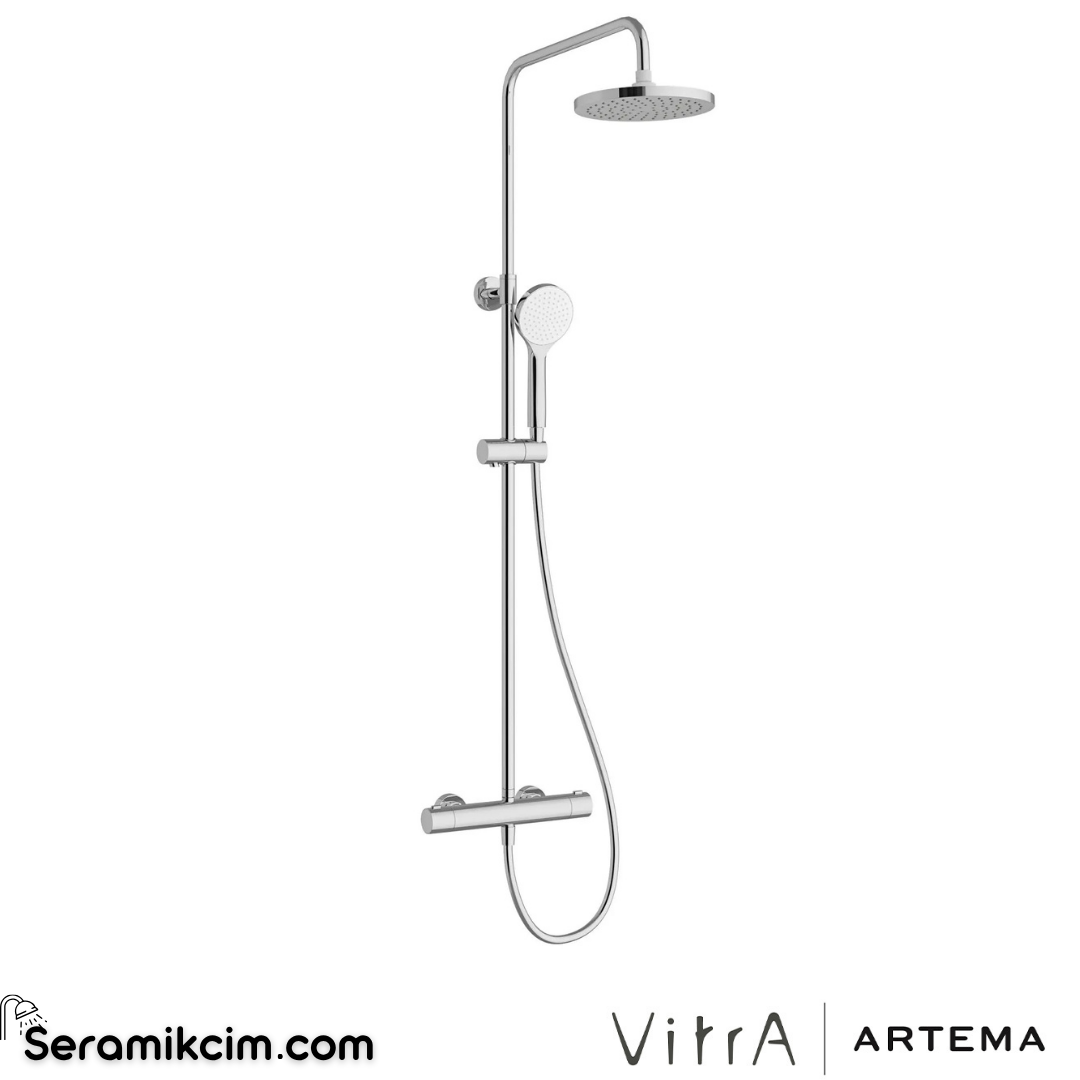 Artema Aquaheat Aquaheat Joy Round 200 Duş Bataryalı Duş Sistemi Krom A47298